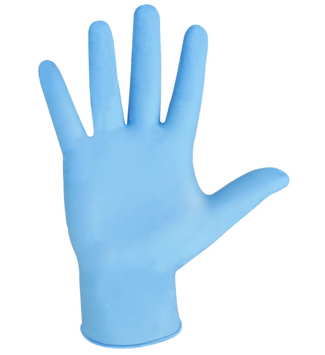 INDUSTRIAL GRADE NITRILE POWDER FREE GLOVES, MEDIUM, 100/BX