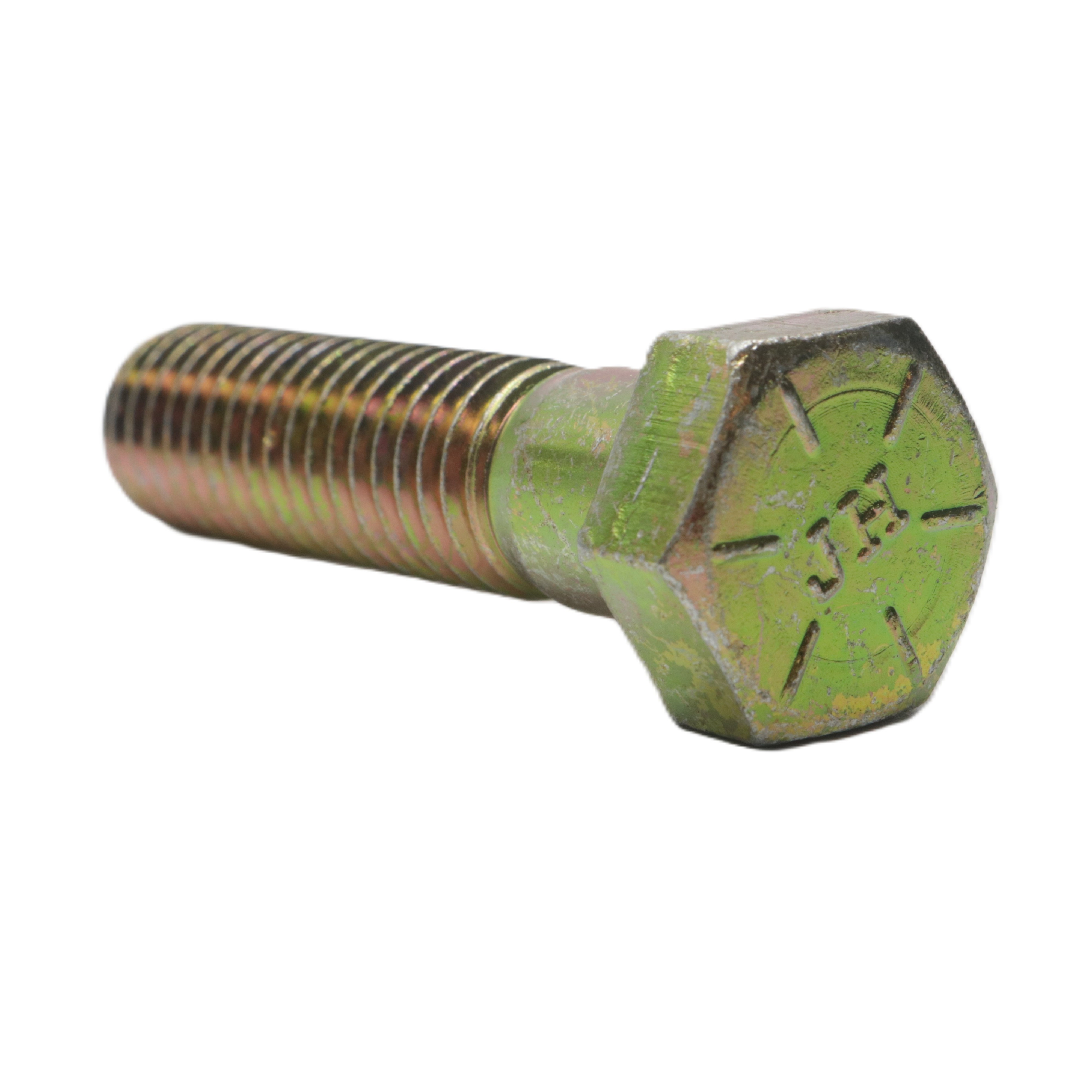 1-8 X 12 HEX CAP SCREW GRADE 8 ZINC YELLOW, 12/CTN