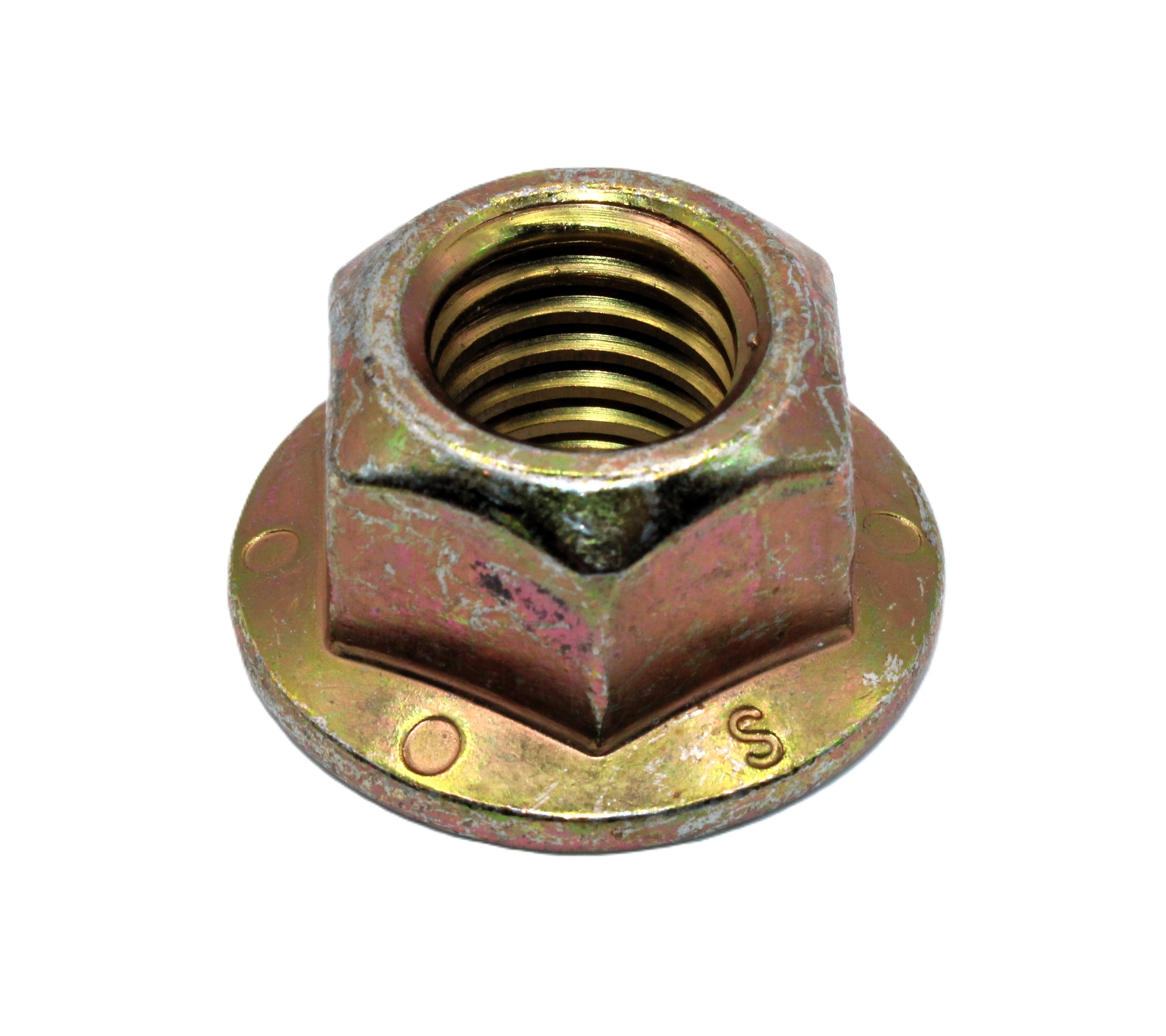 1/2-13 NON SERRATED FLANGE LOCK NUT GRADE G ZINC/YELLOW, 600/CTN - 100/PKG