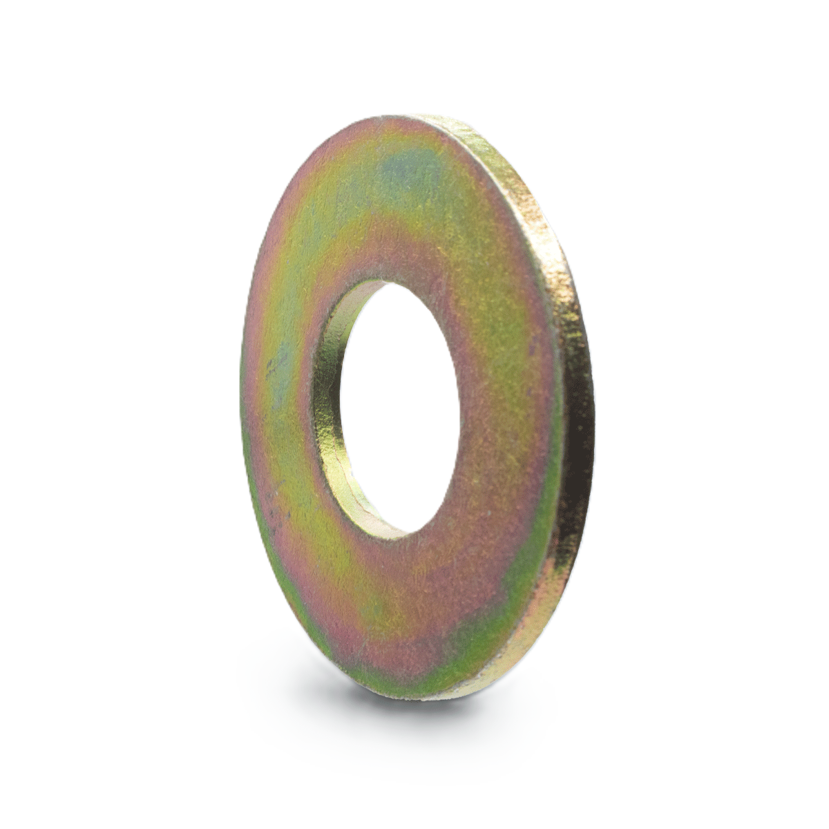 1/2 USS FLAT WASHER GRADE 8 ZINC YELLOW,  1000/CTN - 100/PKG